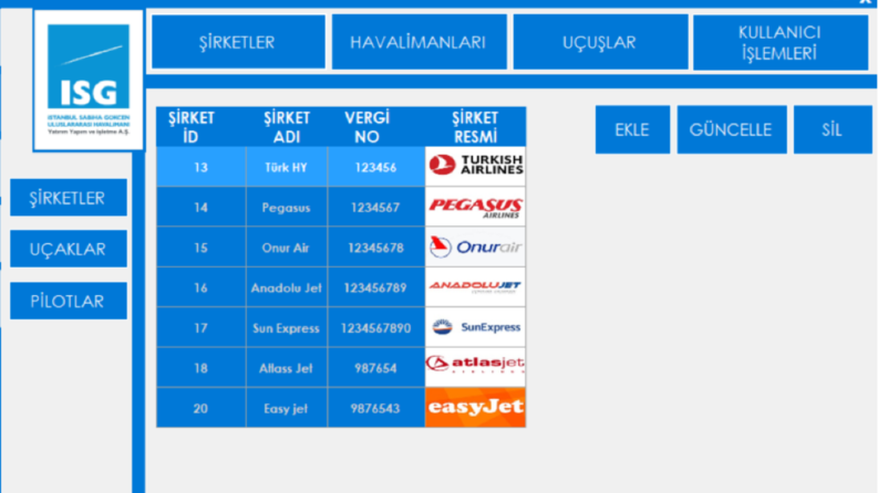 Havalimanı otomasyon projesi