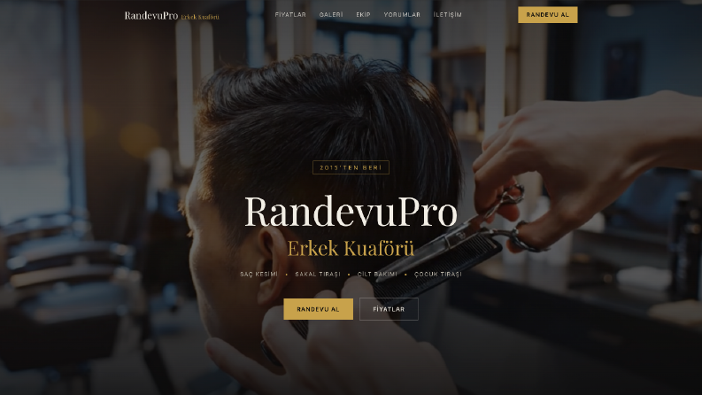 Randevu Sistemli Kuaför Sitesi