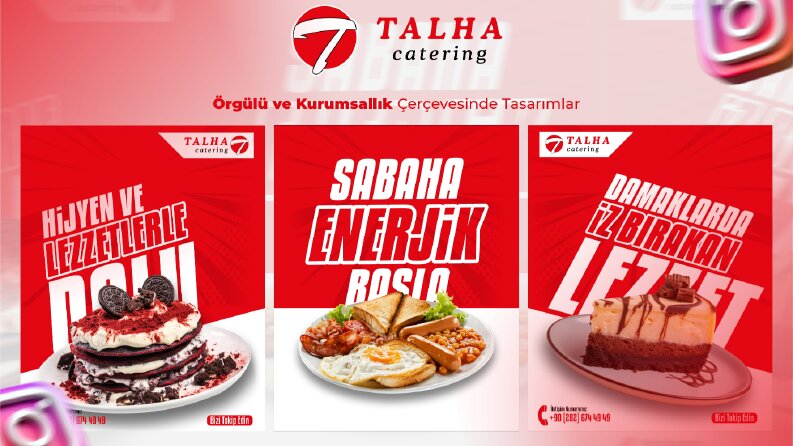 Talha Catering İçin Yaptığımız Sosyal Medya Tasarımları
