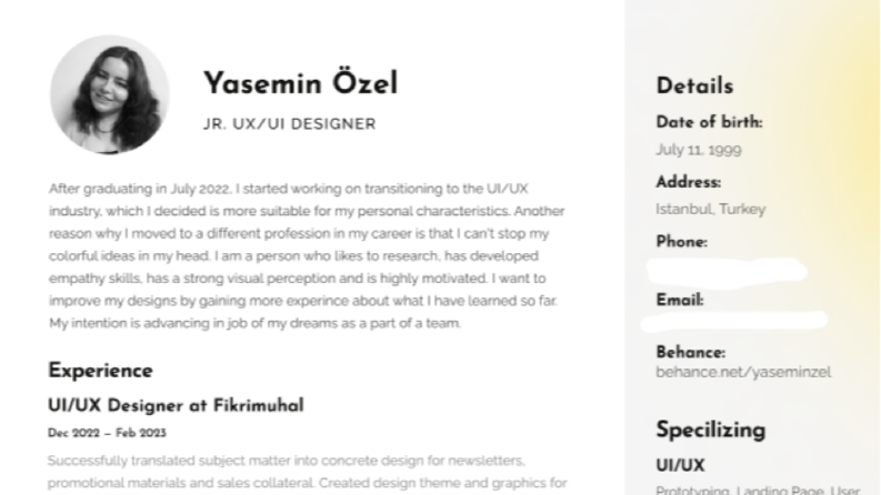 CV Tasarımı