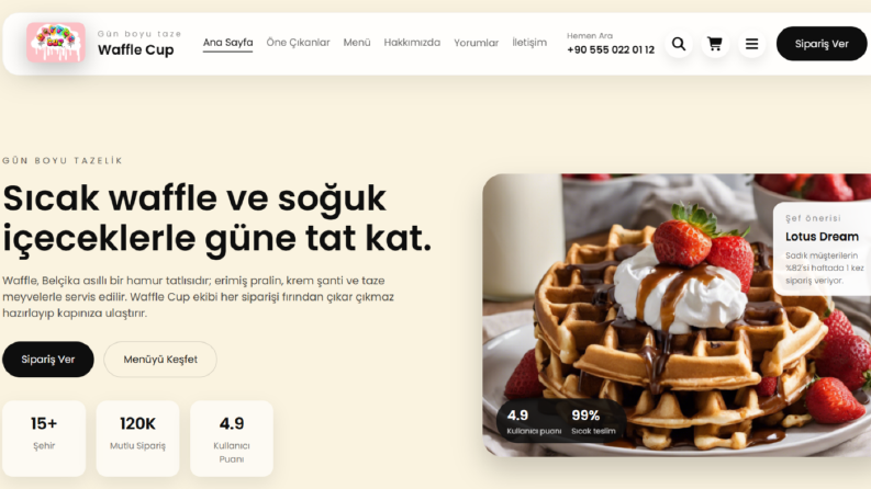 Kişiye Özel Waffle/Tatlı Sitesi