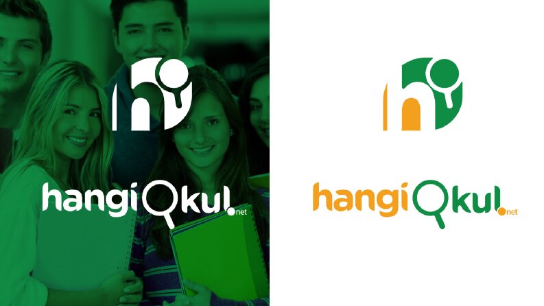 Hangiokul.net için yapılan logo-ikon tasarımı
