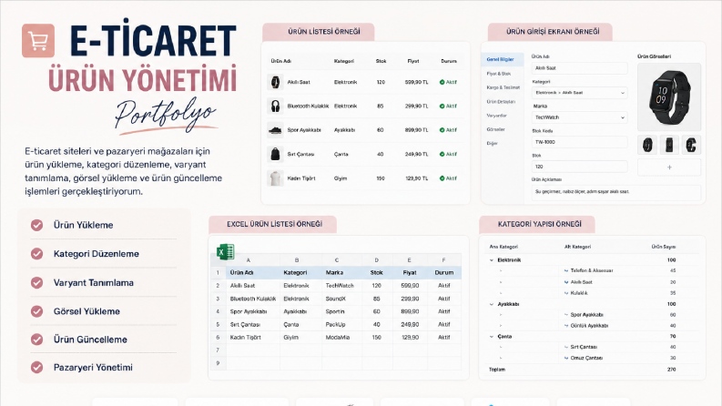 E-Ticaret Ürün Yükleme ve Kategori Yönetimi