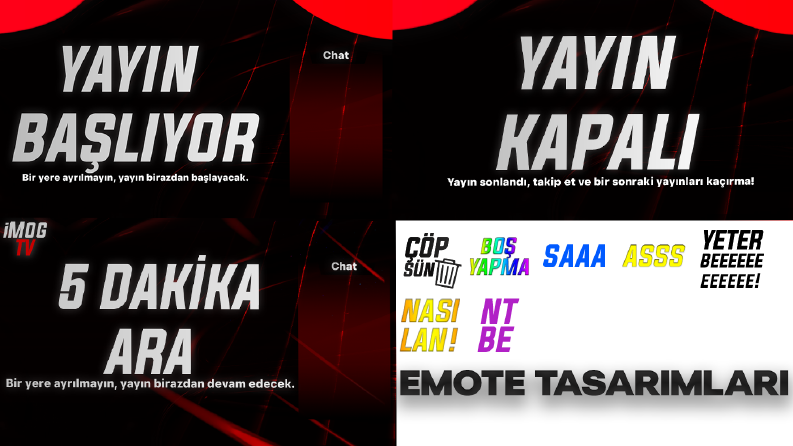 "iMOGTv" İçin Hazırlanan Twitch Tasarımları