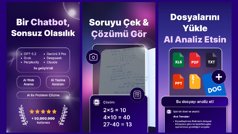 AI Chatbot Uygulaması | ASO Uyumlu Google Play Mağaza Görsel