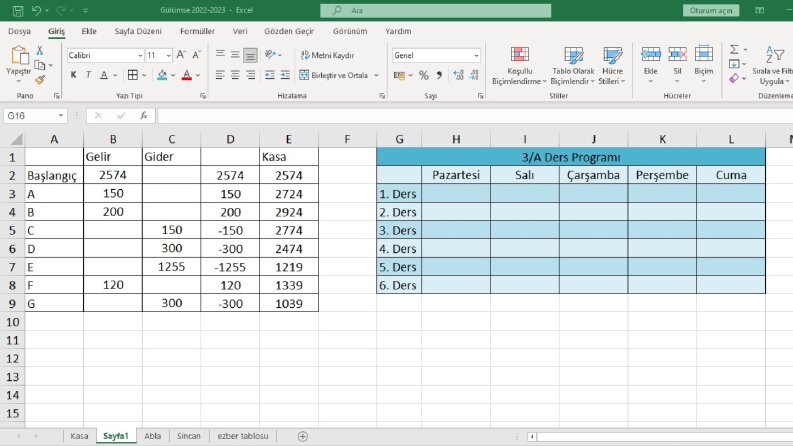 Temel Excel işleriniz halledilir