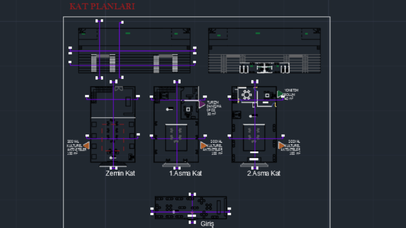 Autocad üzerinden Tasarım proje çizimi