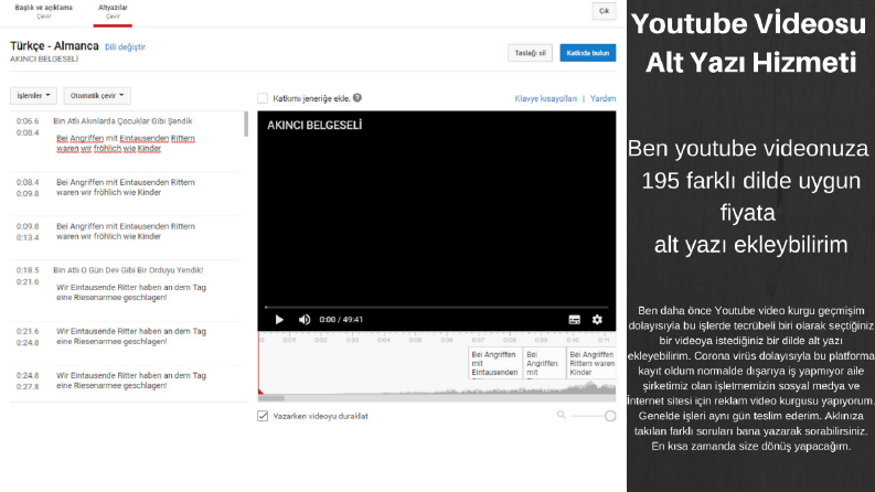 Alt Yazı Ekleme - Youtube Videosuna Alt Yazı Ekleme