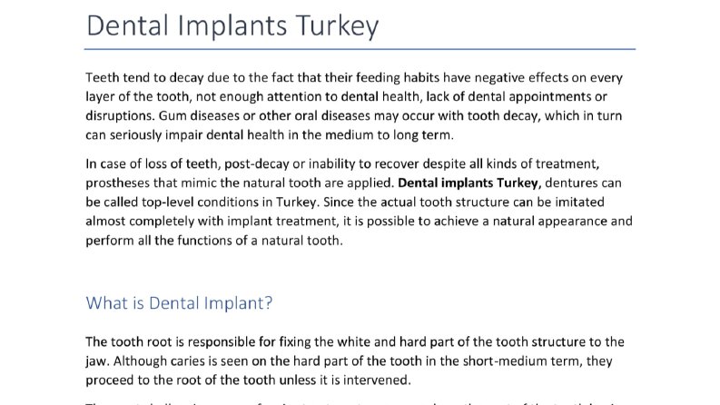 Dental Implants Turkey