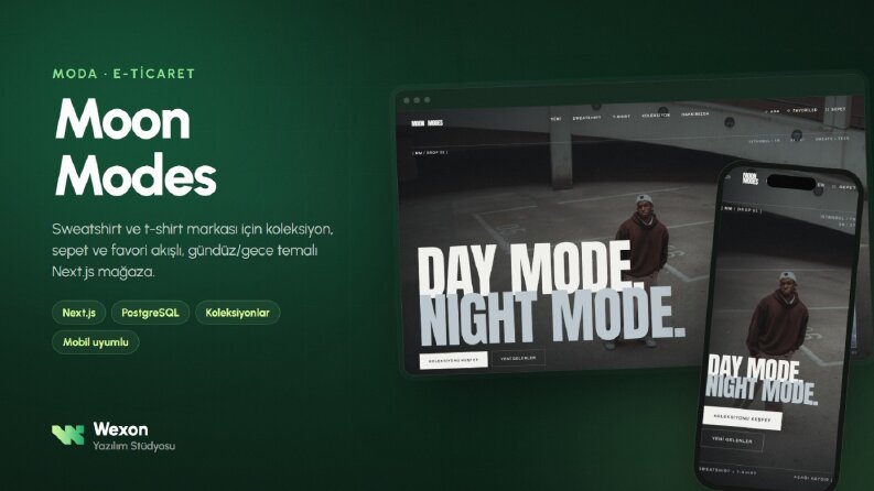 Moon Modes – Moda Markası E-Ticaret Sitesi