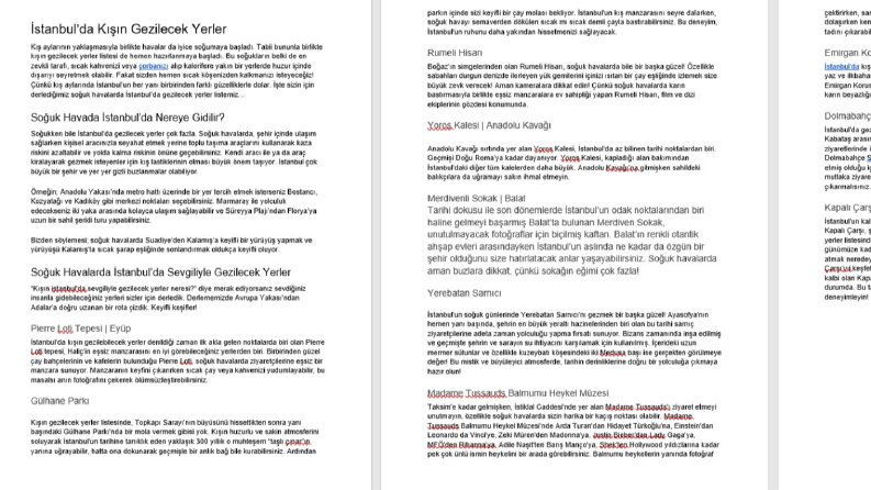 İstanbul'da Kışın Gezilecek Yerler