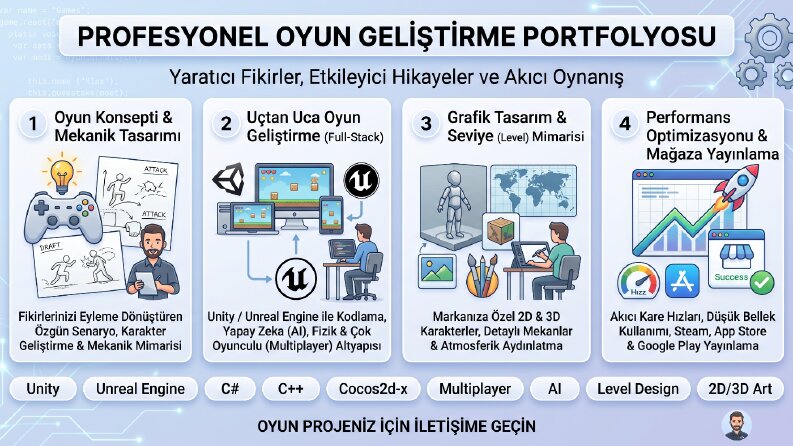 2D & 3D Mobil ve PC Oyun Geliştirme (Unity / Godot)