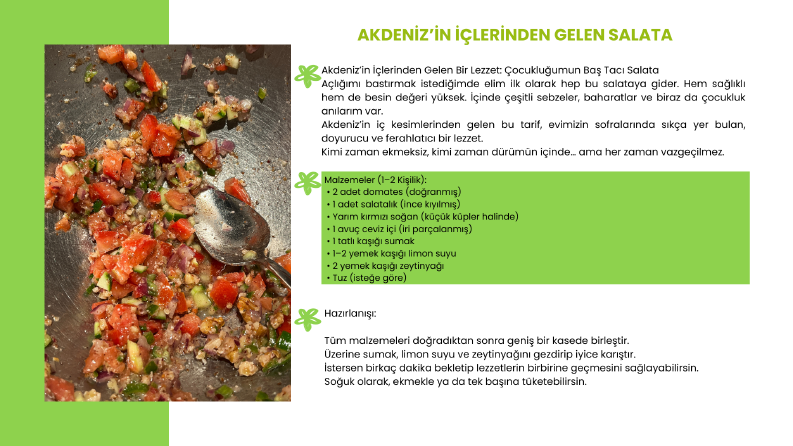 “Akdeniz’in Kalbinden: Cevizli Sumaklı Yaz Salatası”