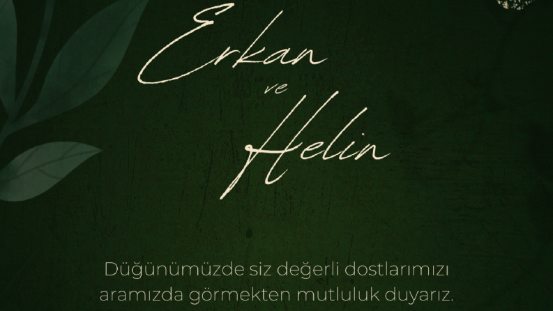 Renkli Modern Düğün Davetiyesi