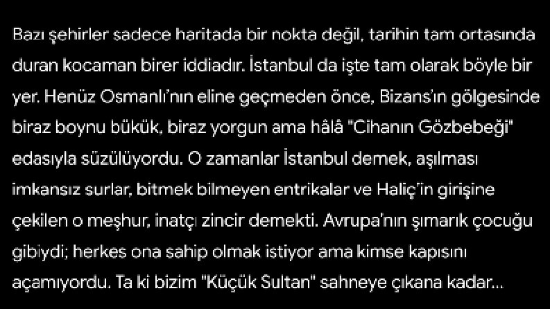 Genç Bir Padişahın Büyük Hayali