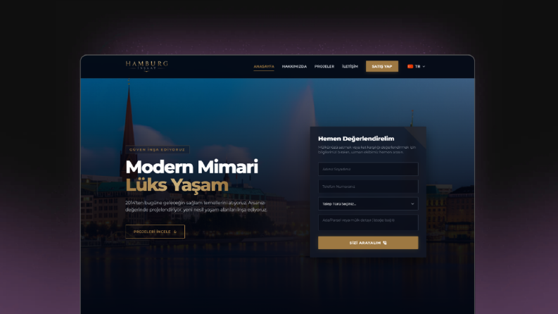 Hamburg İnşaat – Kurumsal Web Sitesi