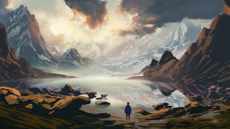 A background illustration