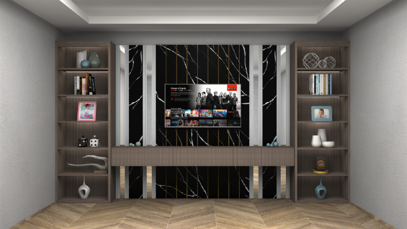  3D Country Tv Ünitesi Çizim ve Tasarımı