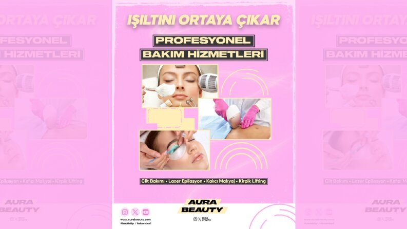 Aura Beauty - Güzellik Merkezi Sosyal Medya Tasarımı
