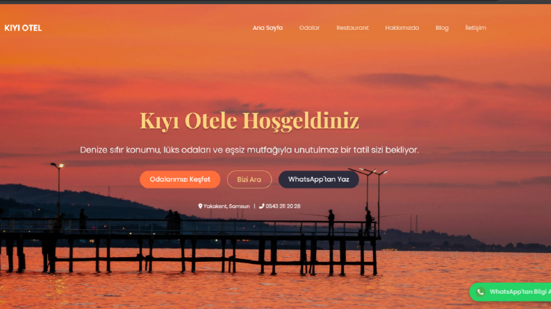Modern ve Hızlı Otel Web Sitesi Geliştirme
