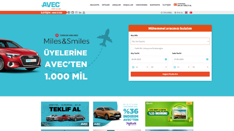 Araç Kiralama Sistemi - Avec Rent a Car