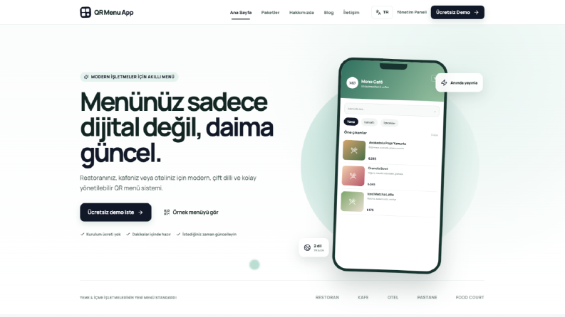 Qr Menü Sistemleri