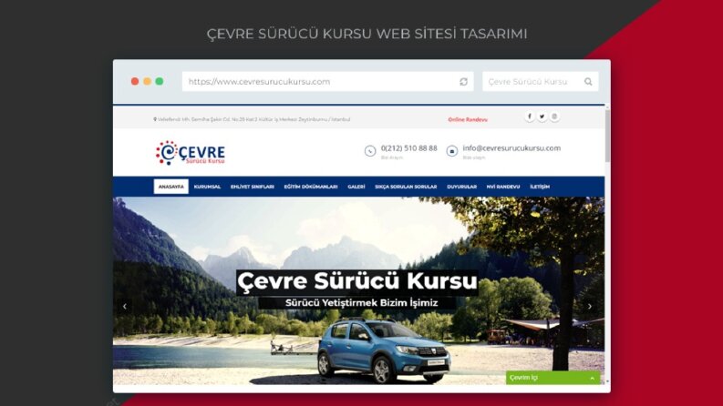 Sürücü Kursu Web Sitesi Tasarımı 