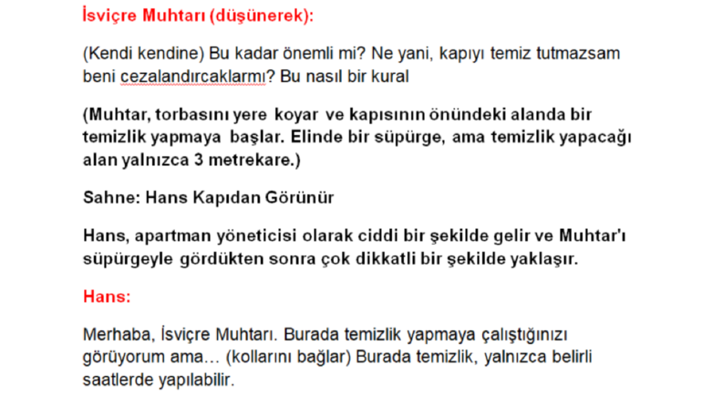 Skeç çalışması
