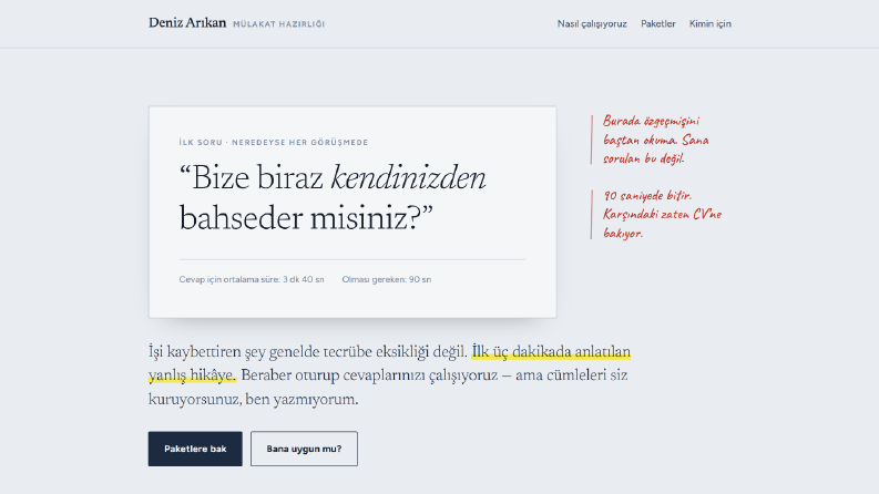 Danışmanlık Tanıtım Sitesi - Tek Sayfa (Demo)