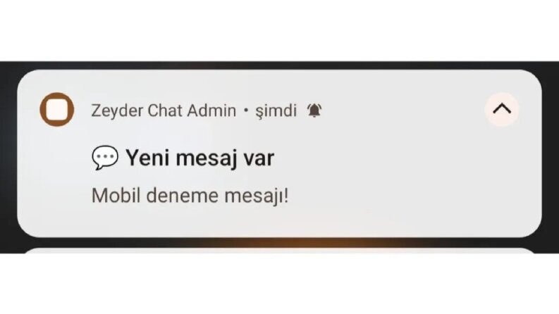 Zeyder Chat – Gerçek Zamanlı Destek Sistemi Mobil