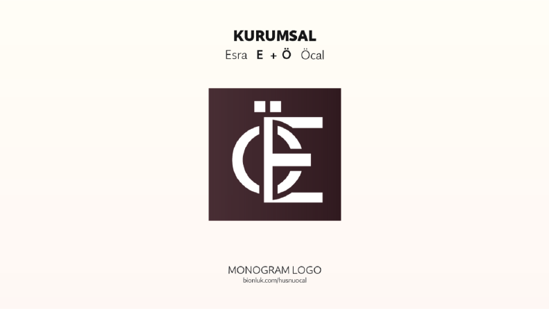 Monogram Logo Tasarımı Esra Öcal