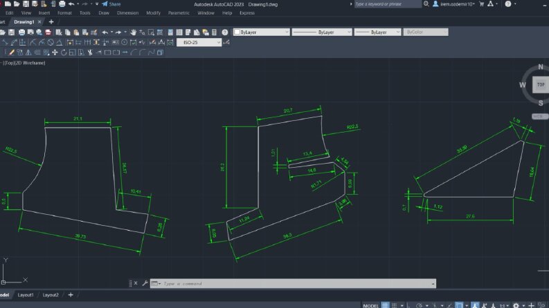 AutoCAD ile parça, malzeme, braket vb. tasarımı