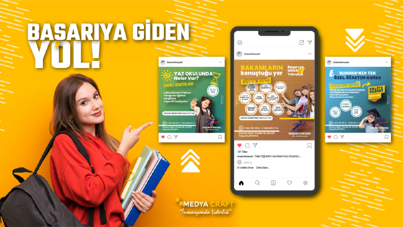 Başarı dünyası sosyal  medya kampanya postları