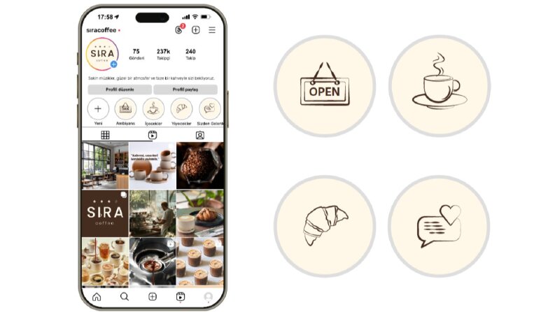 Sıra Coffee Sosyal Medya Tasarımı