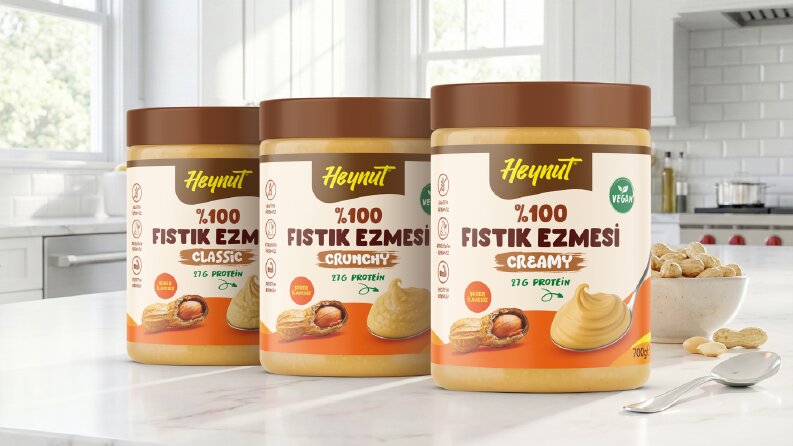 Heynut Fıstık Ezmesi Etiket Tasarımları