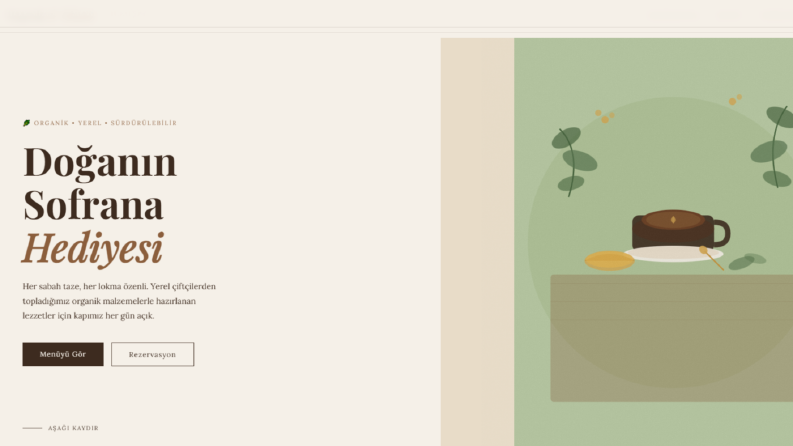 Organik Kafe & Restoran — Türkçe Kurumsal Web Sitesi