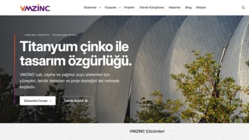 VMZINC Türkiye | Kurumsal Web Tasarım ve Yazılım