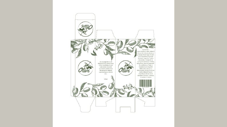 Zeytin yağlı krem kutusu tasarımı.