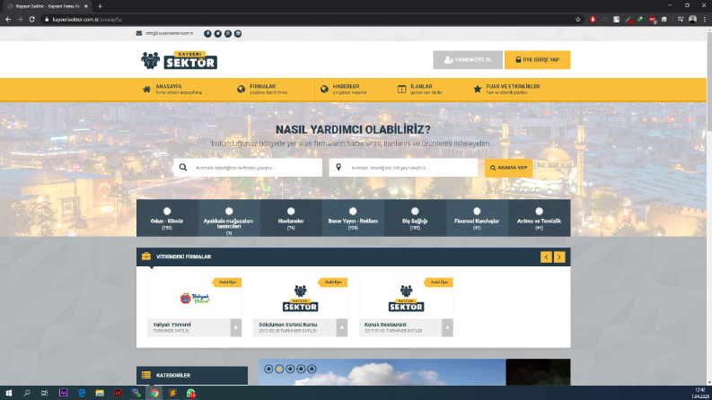 Kayseri Sektör - Firma Tanıtım Sitesi