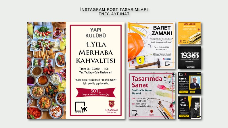 Nişantaşı Yapı Kulübü İçin Tasarladığım Postlar