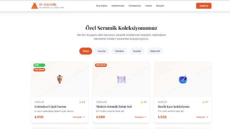 Ru Seramik Kurumsal Web Sitesi