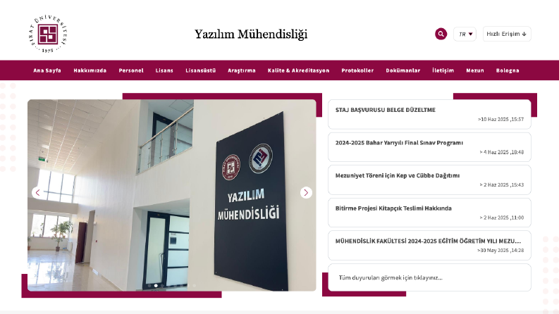 Fırat Üniversitesi Birim Sayfası