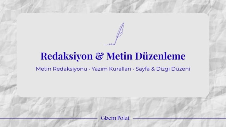 Profesyonel Redaksiyon ve Dizgi Düzenleme