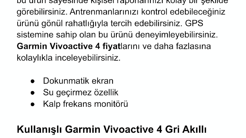 Ürün Metni