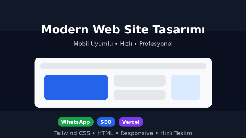 Modern ve mobil uyumlu özel web siteleri tasarlarım