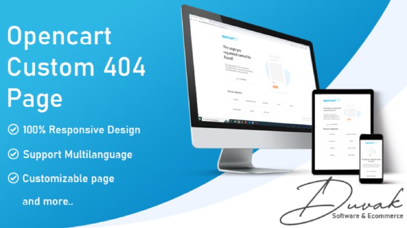 Opencart - Özel Hata Sayfası Modülü