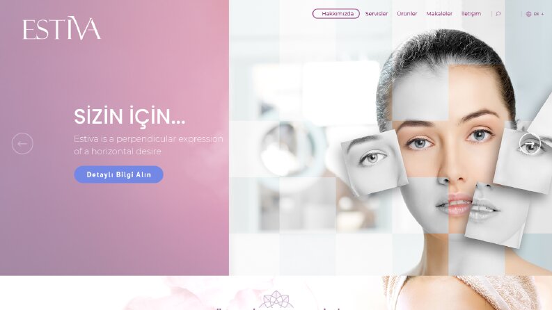 Estiva arayüz tasarımı