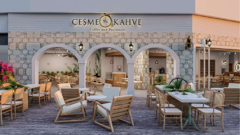 Çeşme Kahve Şube 3D 2D Tasarımları