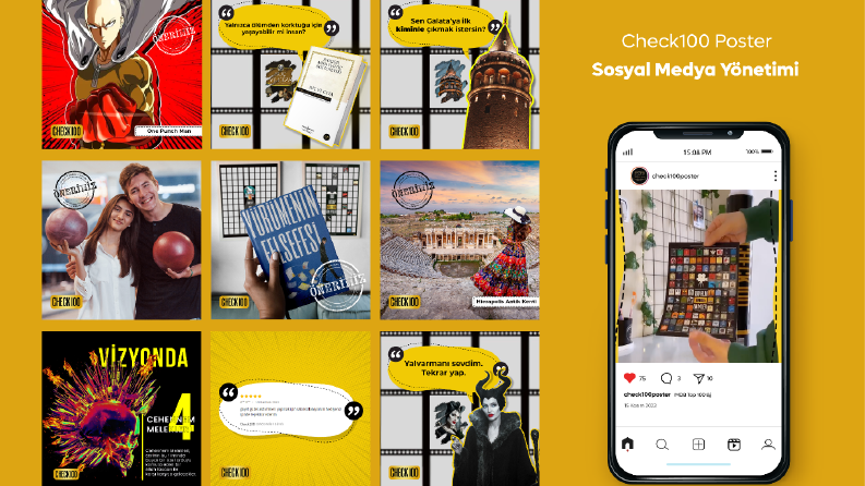 Check100 Poster - Sosyal Medya Tasarımı
