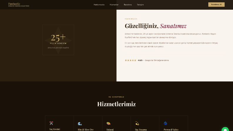 Kuaför Randevu Web sitesi!